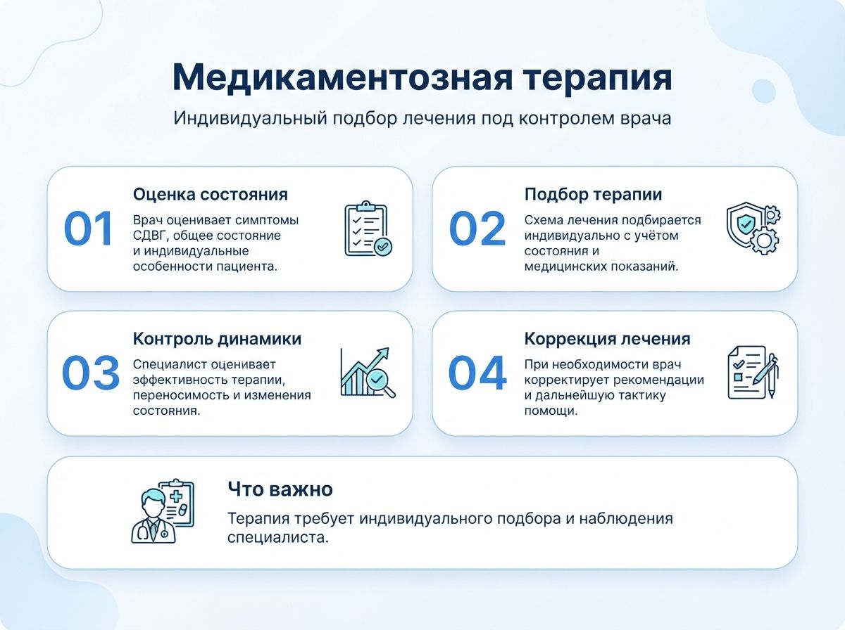 Лечение СДВГ в Заполярном у детей и взрослыхинфографика